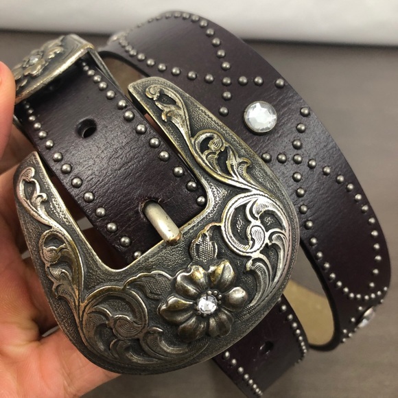 Nine West Accessories - Nine West Studded Leather Embellished Belt